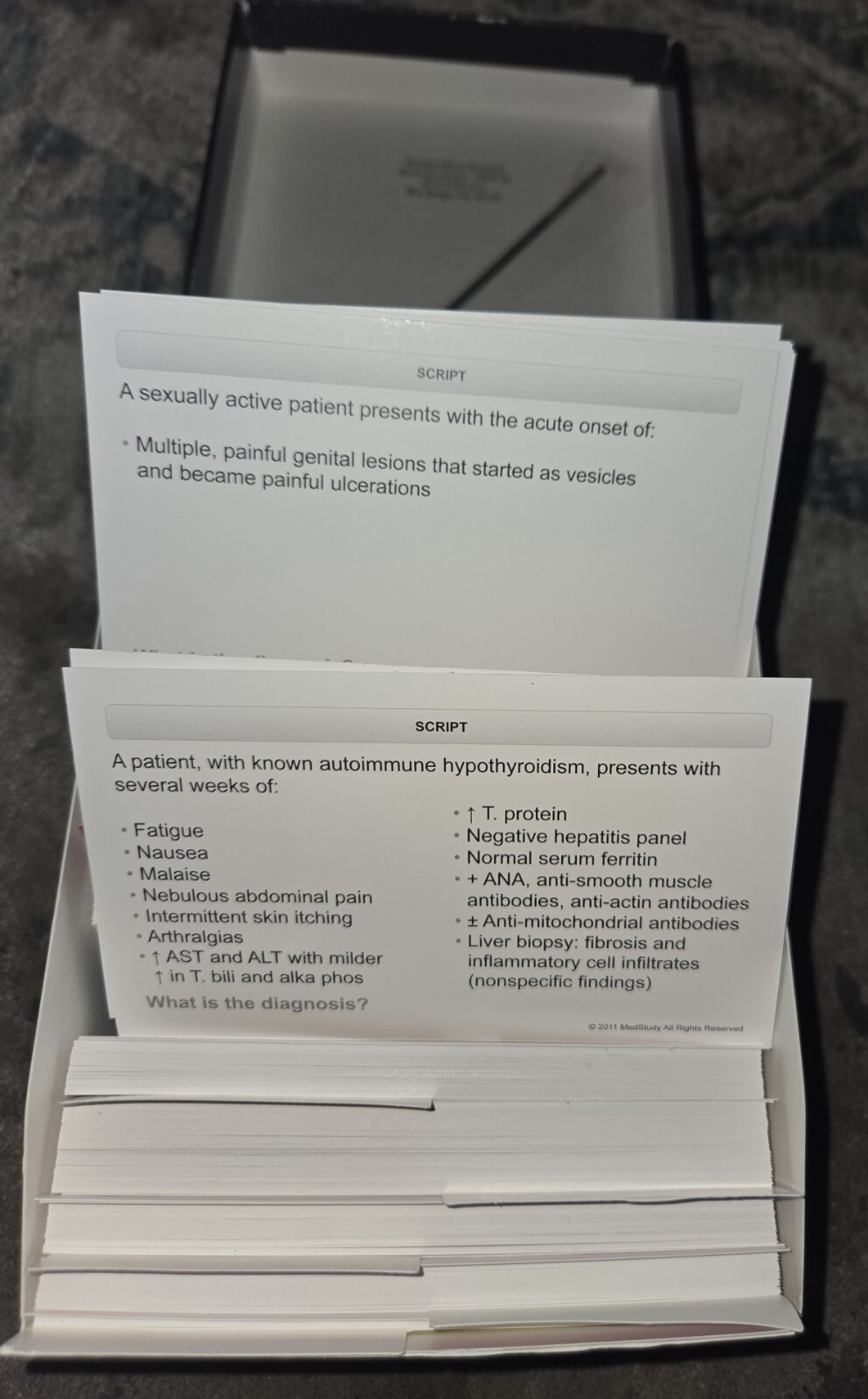 MedStudy IM Core Scripts Flash Cards 2011-2012 Free Shipping
