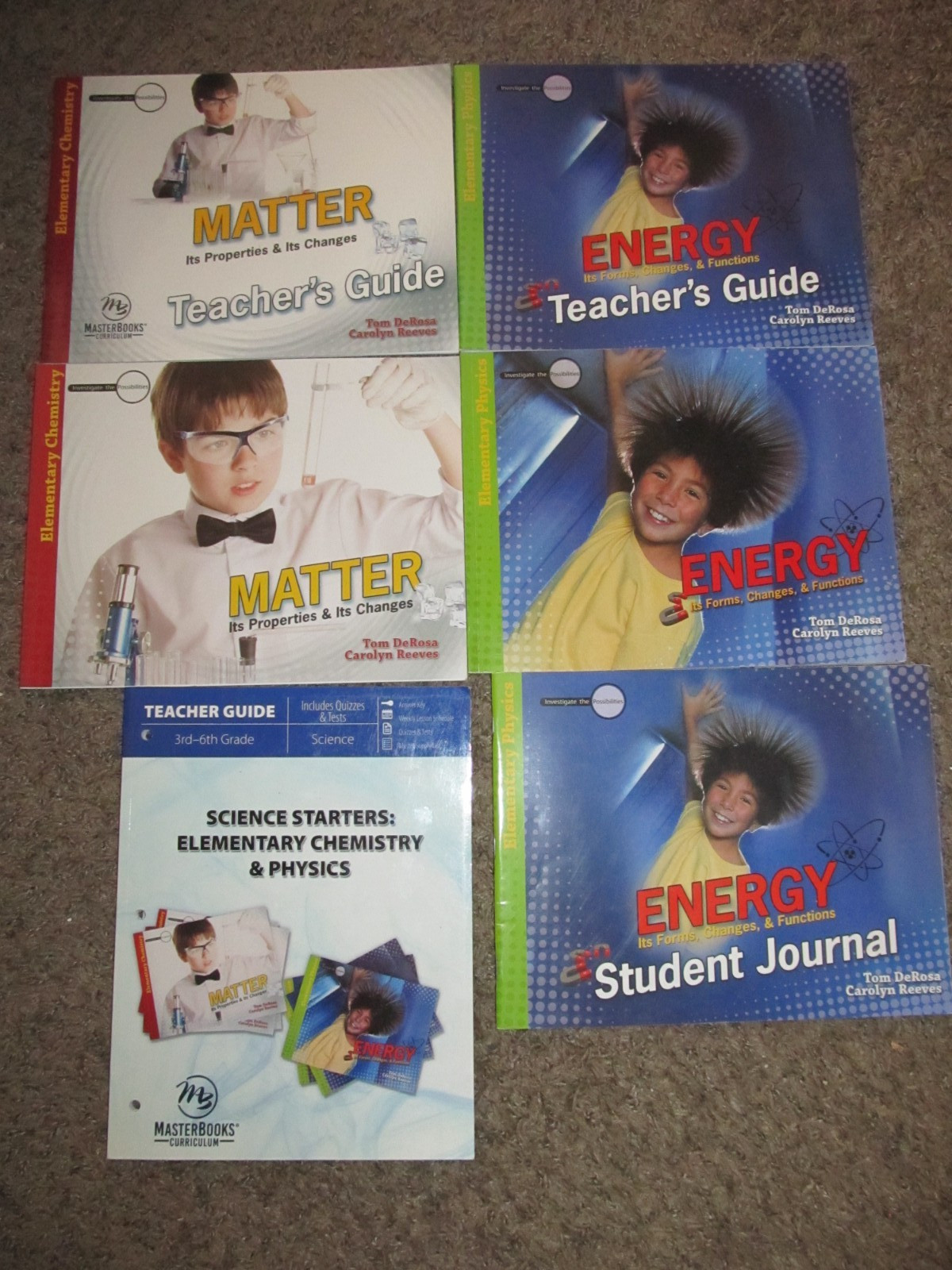 Master Books SCIENCE STARTERS Elementary Chemistry Physics MATTER ENERGY SET