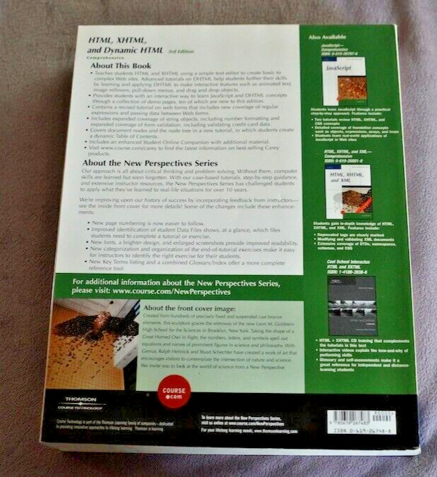 HTML, XHTML, and Dynamic HTML 3rd Edition (2006 PB) Patrick Carey – 1100+ Pages-