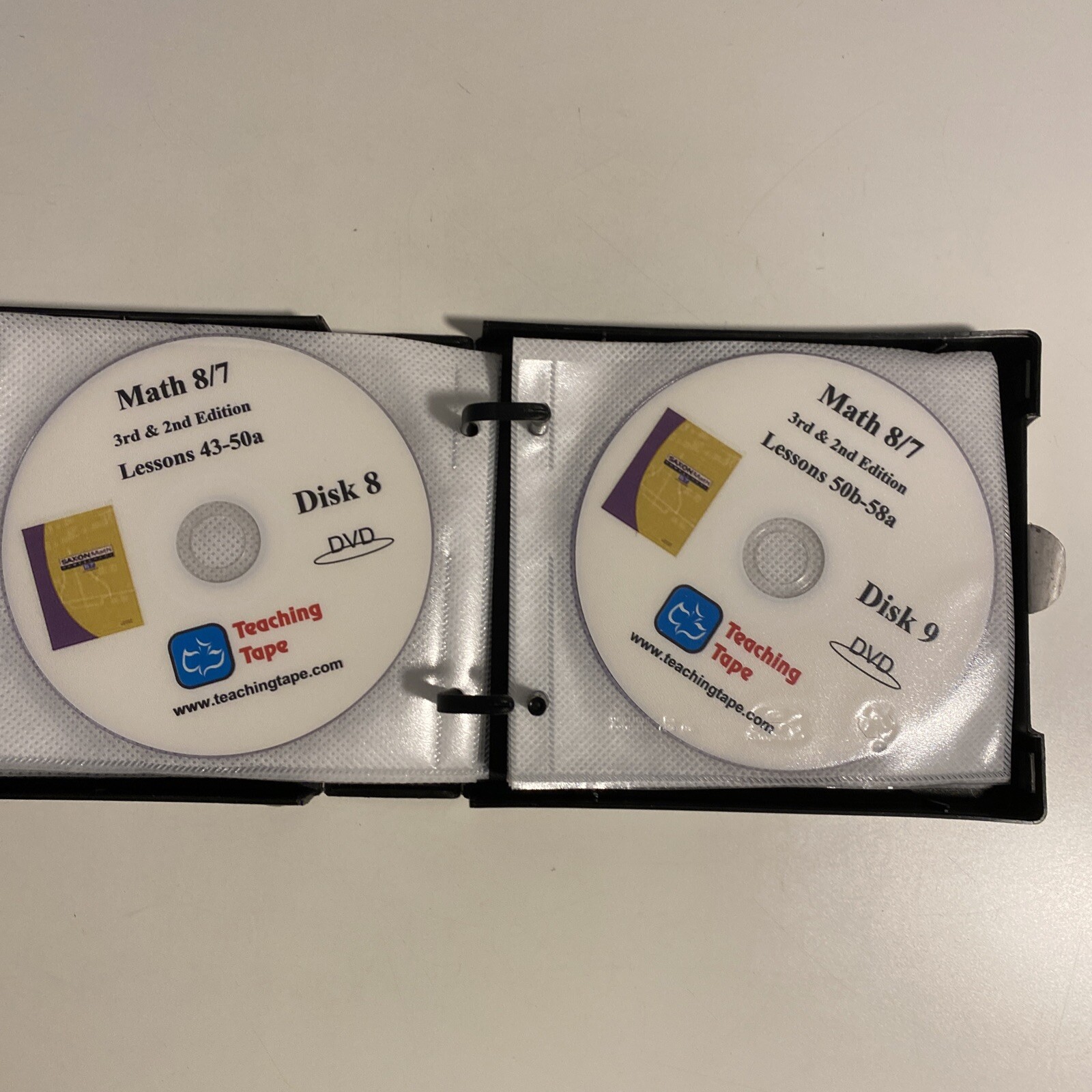saxon 8/7 Math (3rd edition) teaching tape DVDs Full Set