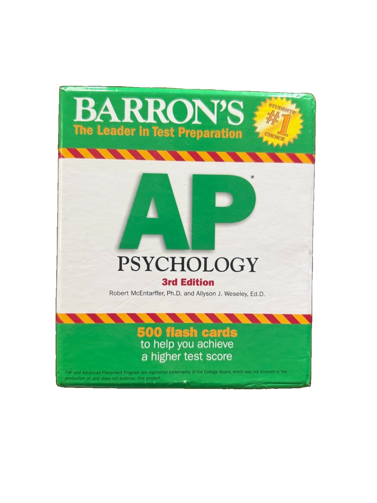 Barron’s AP Psychology 500 Flashcards 3rd Edition: A Complete Guide, Open Box