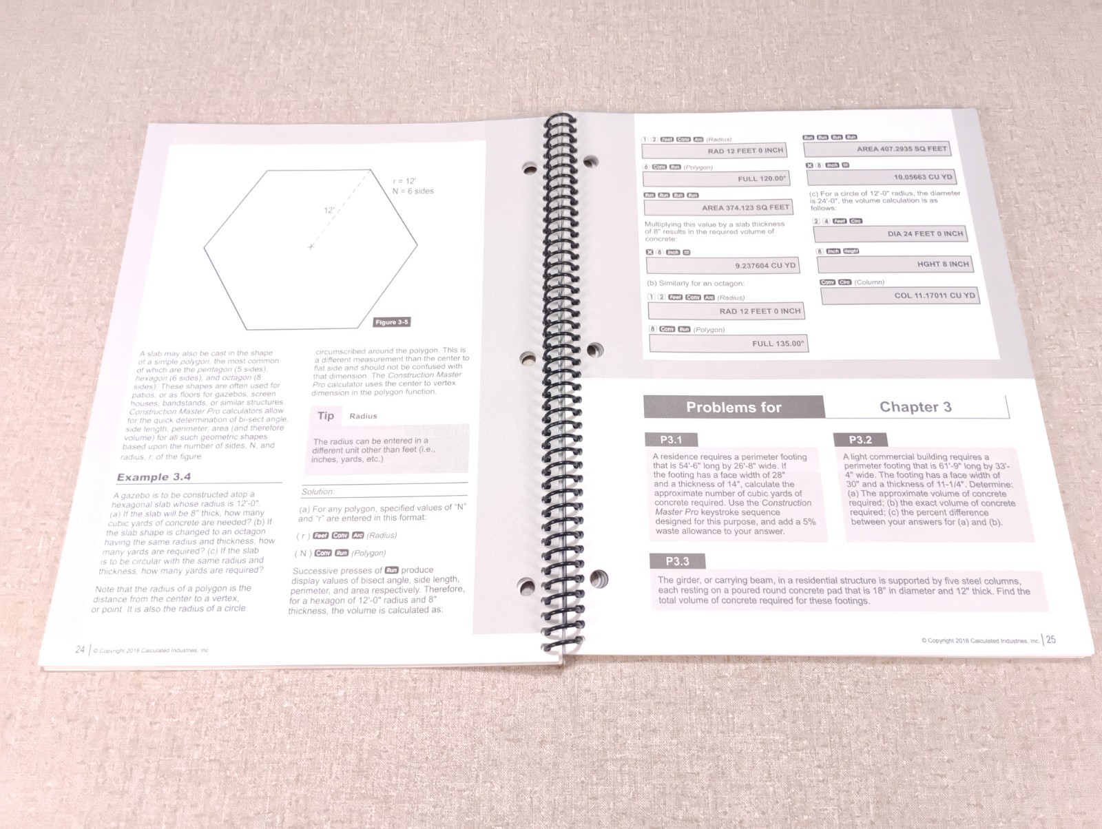 Calculated Industries 2140 Construction Master Pro Workbook and Study Guide