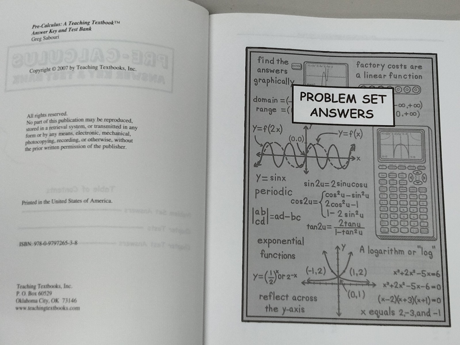 Teaching Textbooks Pre-Calculus Answer Book
