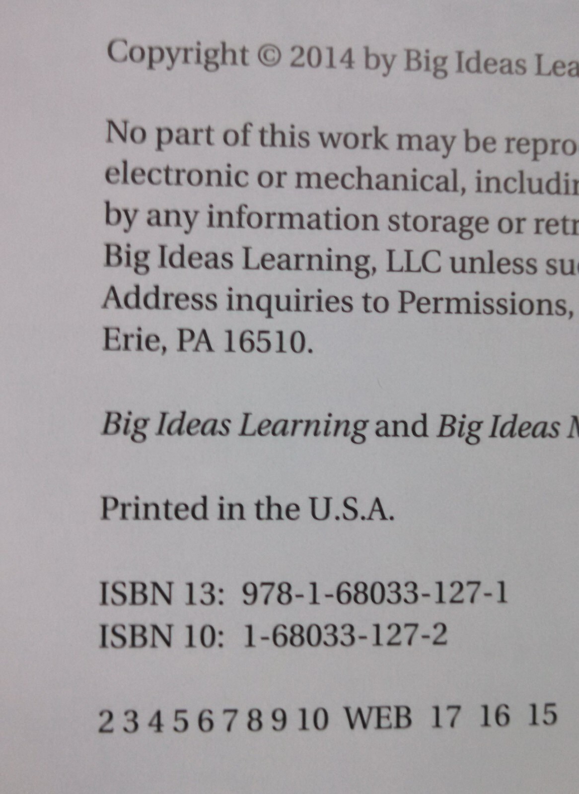 Big Ideas Math Course 3 A Bridge to Success TEACHING Edition New! 9781680331271