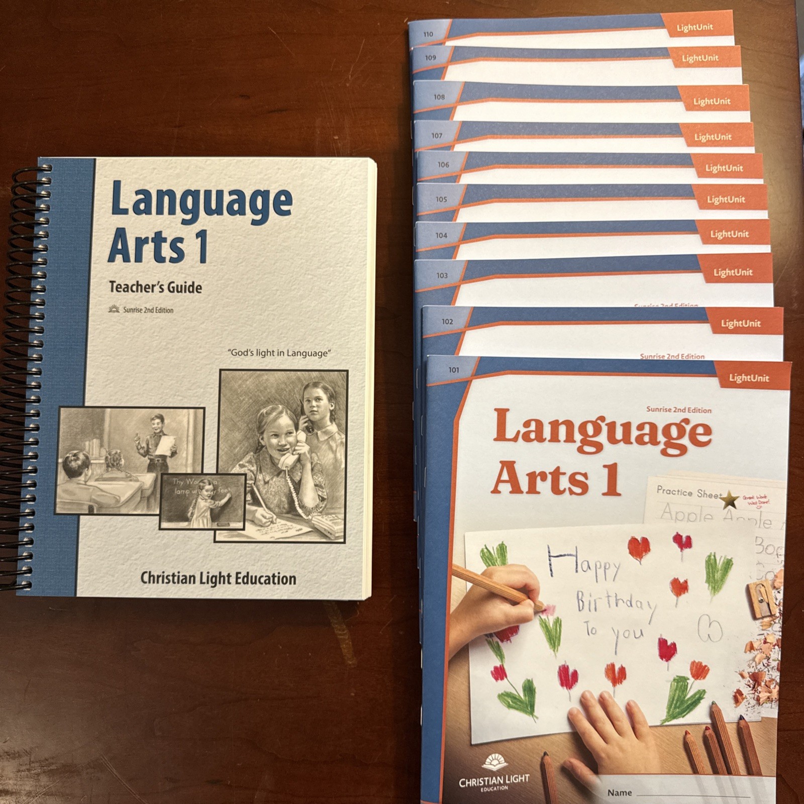 Language Arts 1 Teacher’s Guide 2nd Edition With Complete LightUnit Set