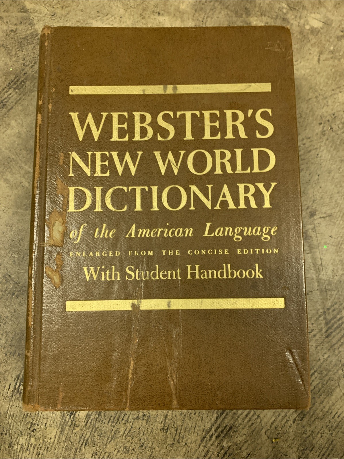 Webster’s New World Dictionary With Student Handbook, 1969 Edition Hardcover