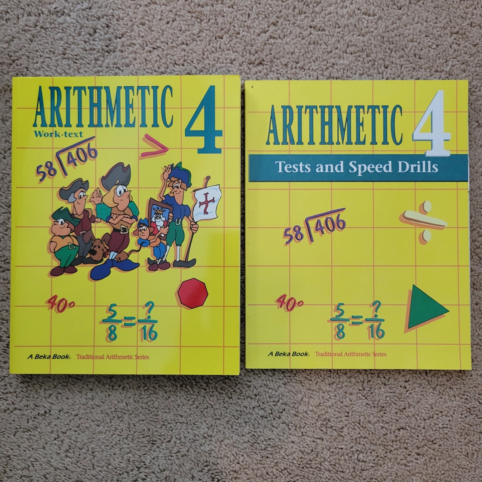 Abeka Math 4 Worktext & Student Tests And Speed Drills, 3rd Edition