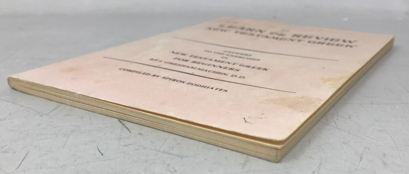 Learn or Review New Testament Greek, Answers, Machen, D.D. (1976) PAM E-38