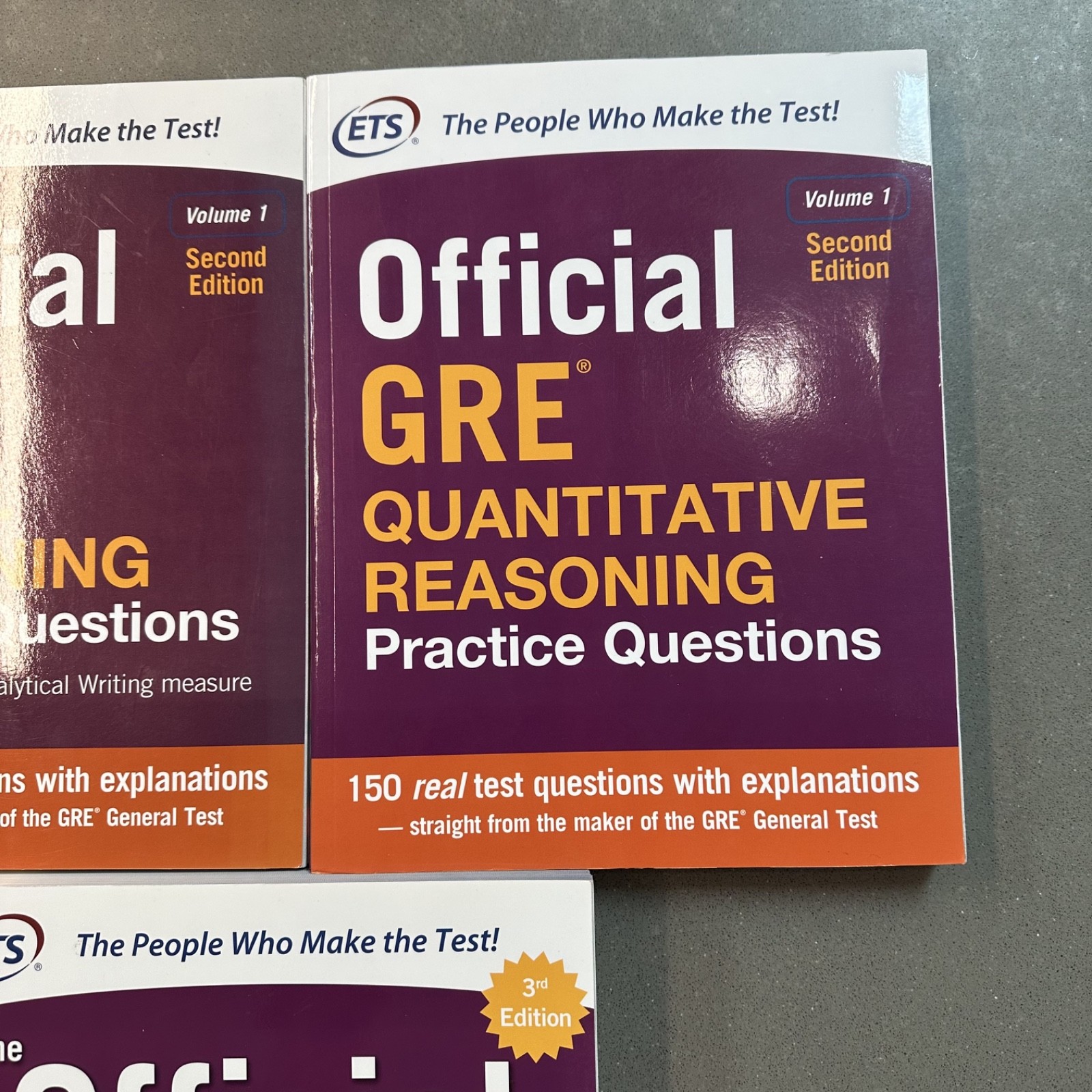 Official GRE Study Books Lot ETS Verbal Quantitative Guide Practice Set