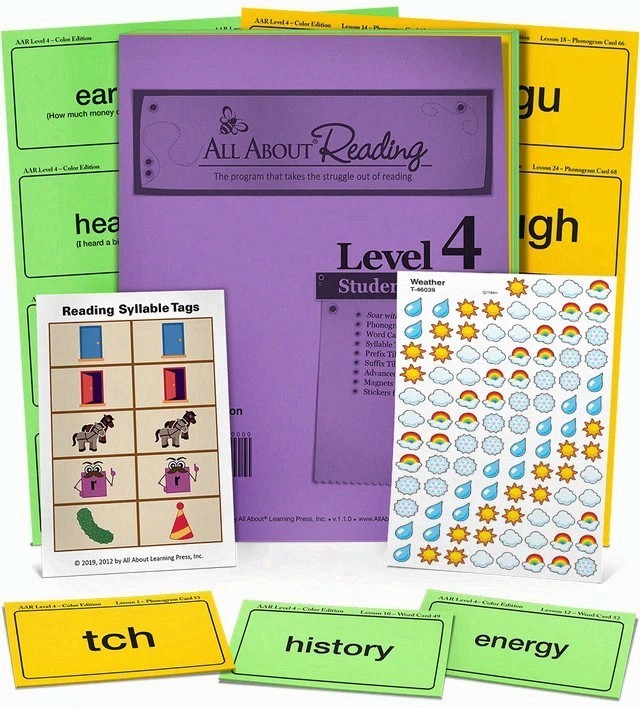 All About Reading Level 4 Materials Teacher Manual Student Packet Set
