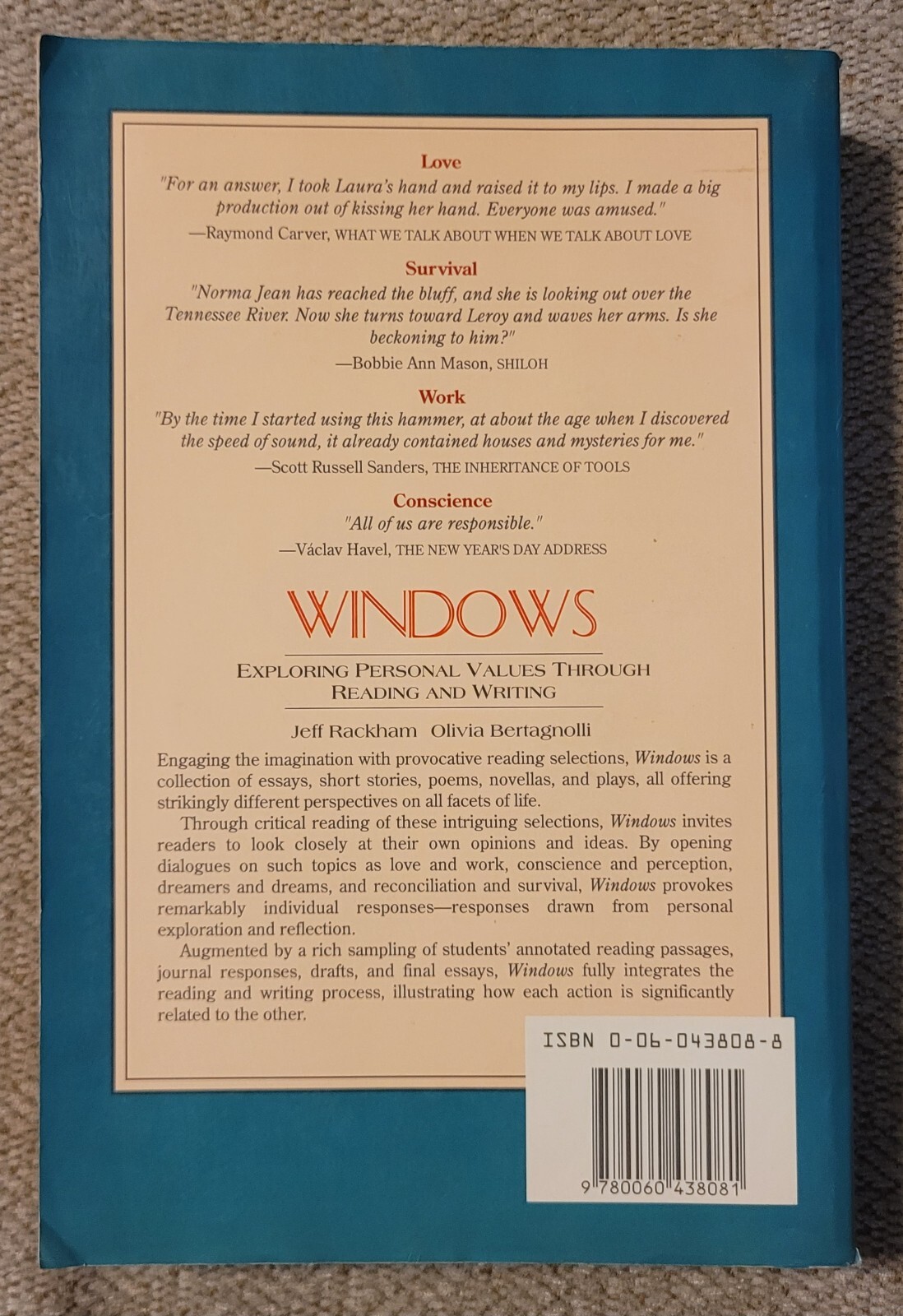 Windows: Exploring Personal Values Through Reading and Writing