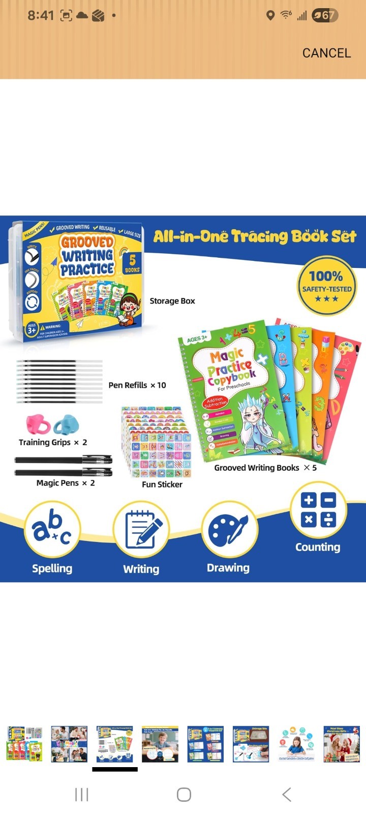 Magic Grooved Practice Copybook 5 Reusable Children’s Magic Practice Copybooks