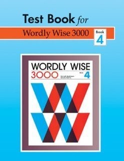 TEST BOOK FOR WORLDY WISE 3000: BOOK 4 By Kenneth Hodkinson & Sandra Adams *VG+*