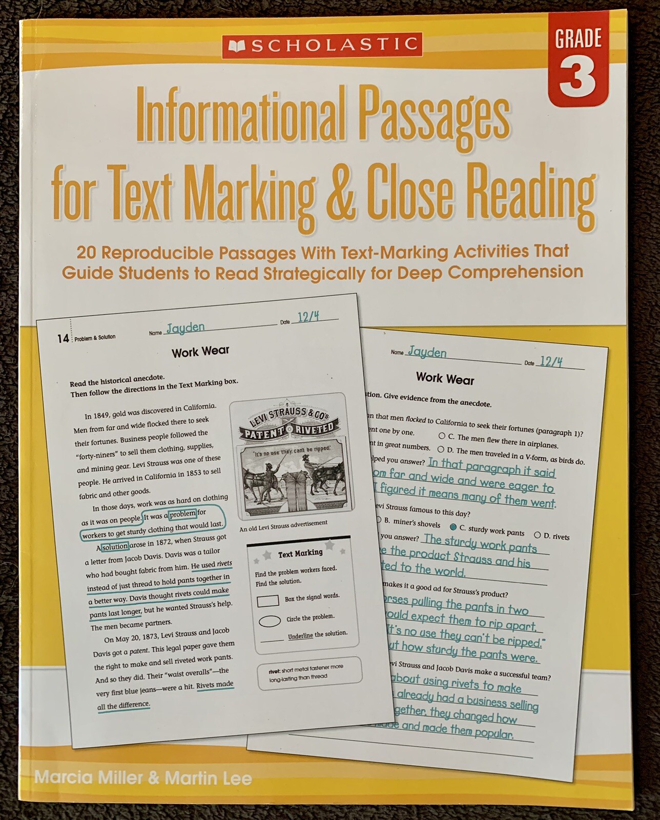 Informational Passages for Text Marking and Close Reading 3rd Grade NEW