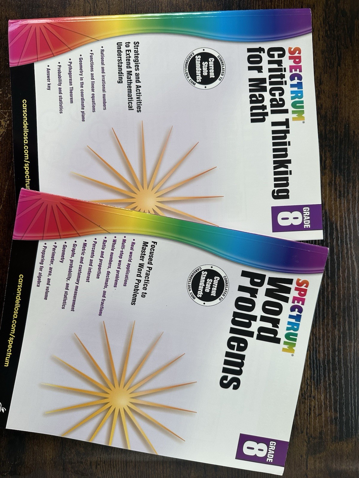 Grade 8 Spectrum Math Workbooks