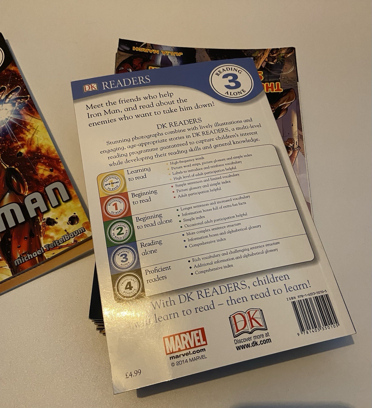 DK Readers Marvel Multi Level Reading Books Job lot