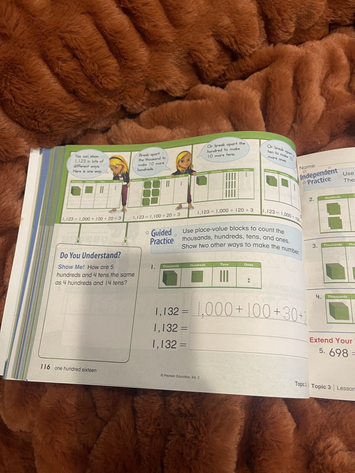 Pearson Texas enVision MATH 2.0 Grade 2 Volume 1 Topics 1-8 Educational Workbook