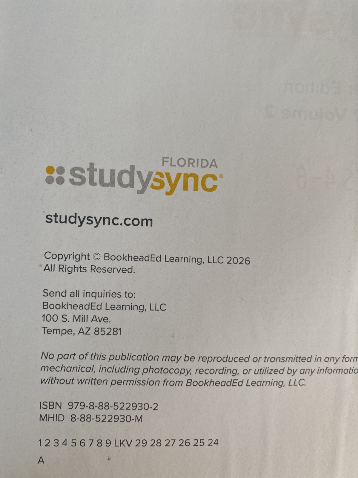 StudySync Florida English 2 Teacher Edition Volume 2 (Units 4–6)