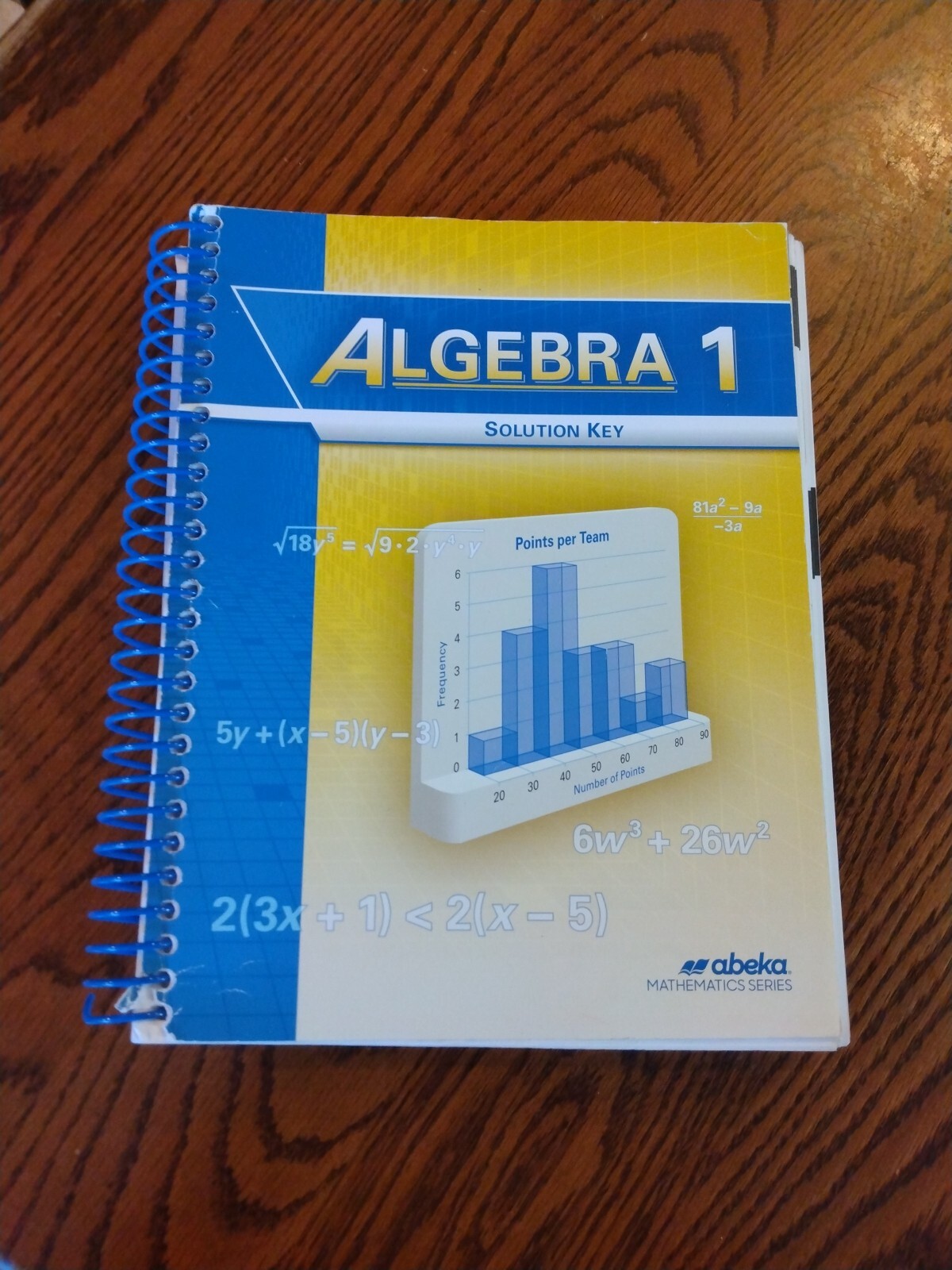 ABeka grades 9th Grade Algebra 1 Math 9 Teacher Solutions Key