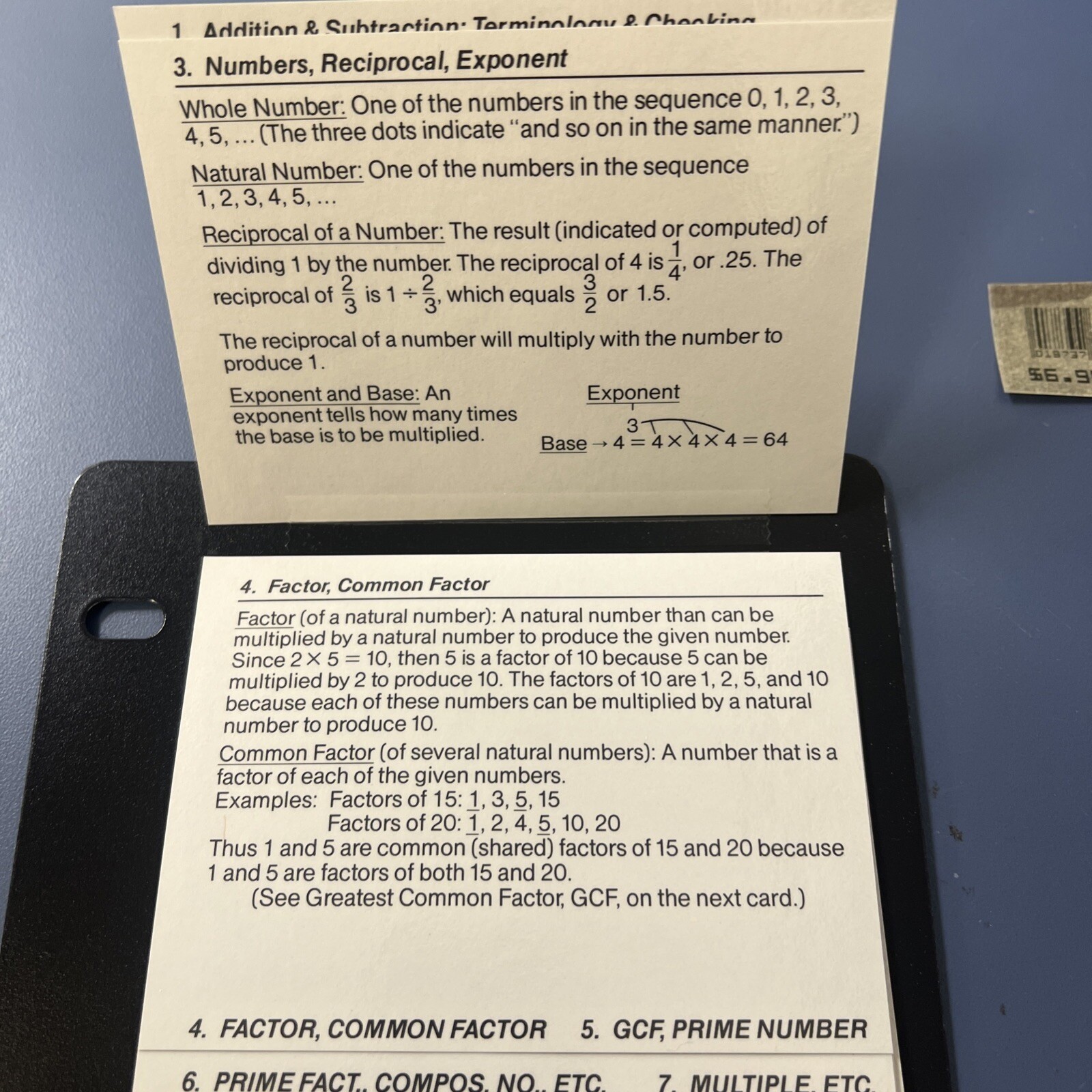 Basic Reference Math Flipper