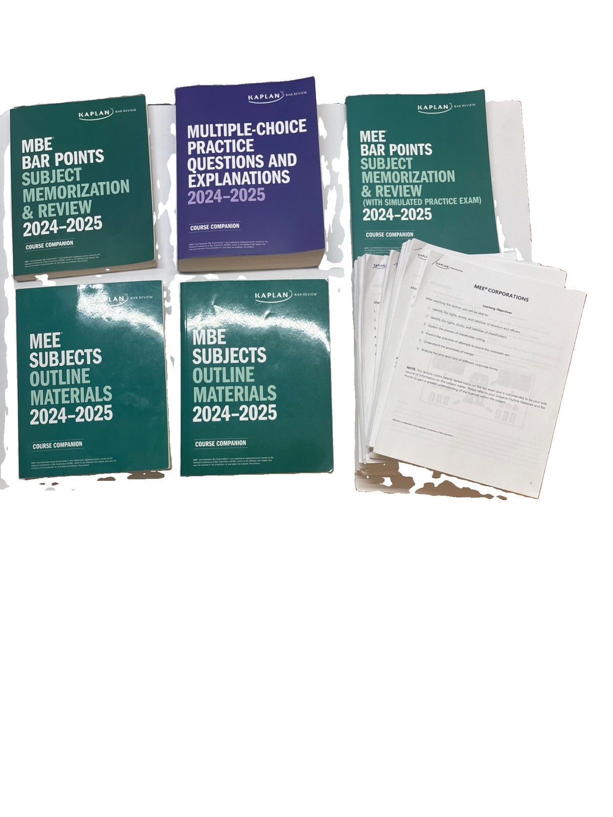 Kaplan Bar Review Books 2024–2025 Florida + MBE Full Set – Complete Bundle