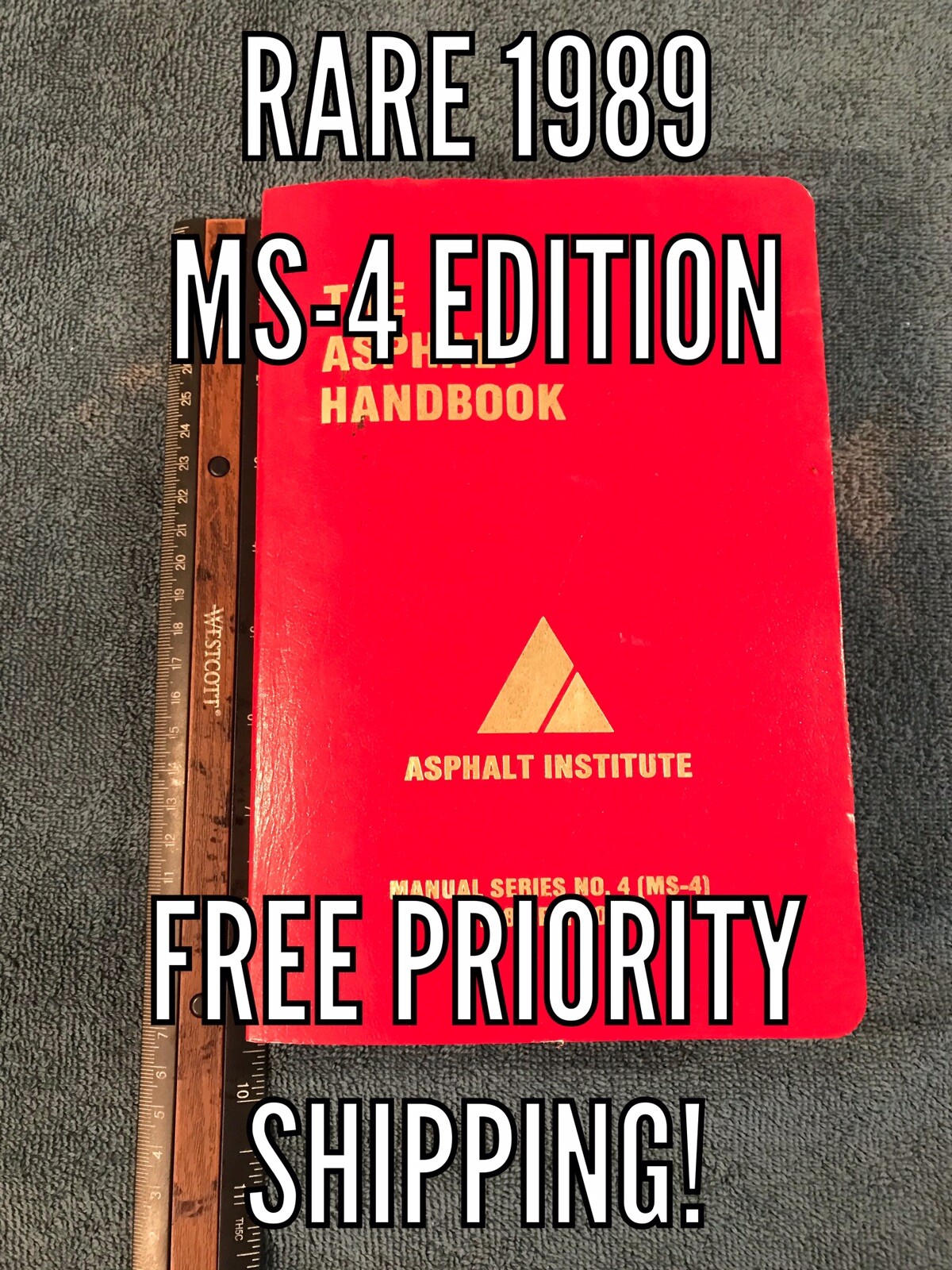RARE The Asphalt Handbook MS-4, 1989 Edition 607 Pages FREE PRIORITY SHIPPING 🔥