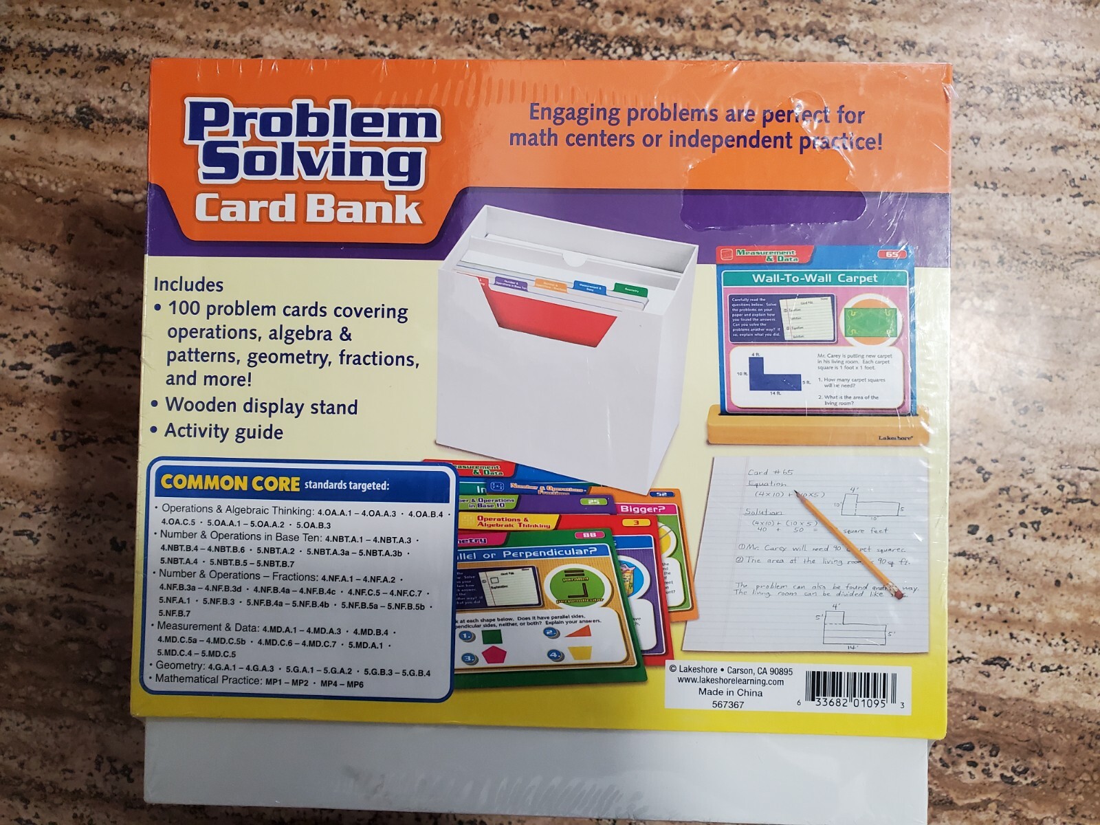 Lakeshore Complete Problem Solving Math 100 Cards Bank Grades 4-5 Ages 9+