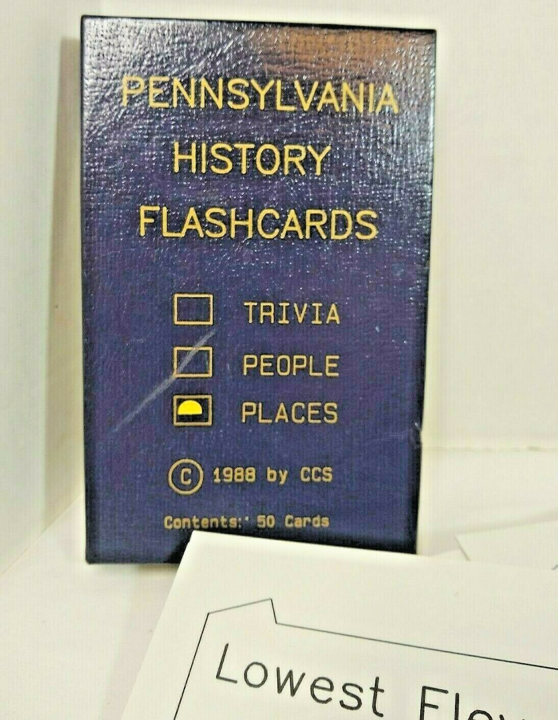 Pennsylvania History Flashcards 1988 Places CCS Excellent Condition 30 Cards
