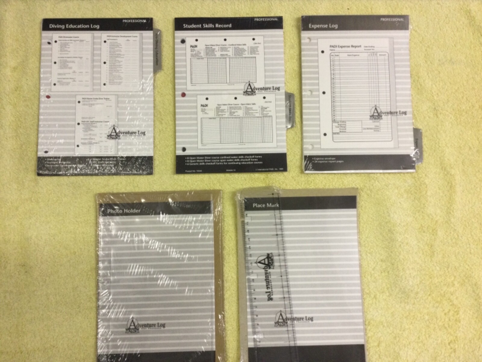 PADI ADVENTURE LOGBOOK BINDER PAGES AS PICTURED v3