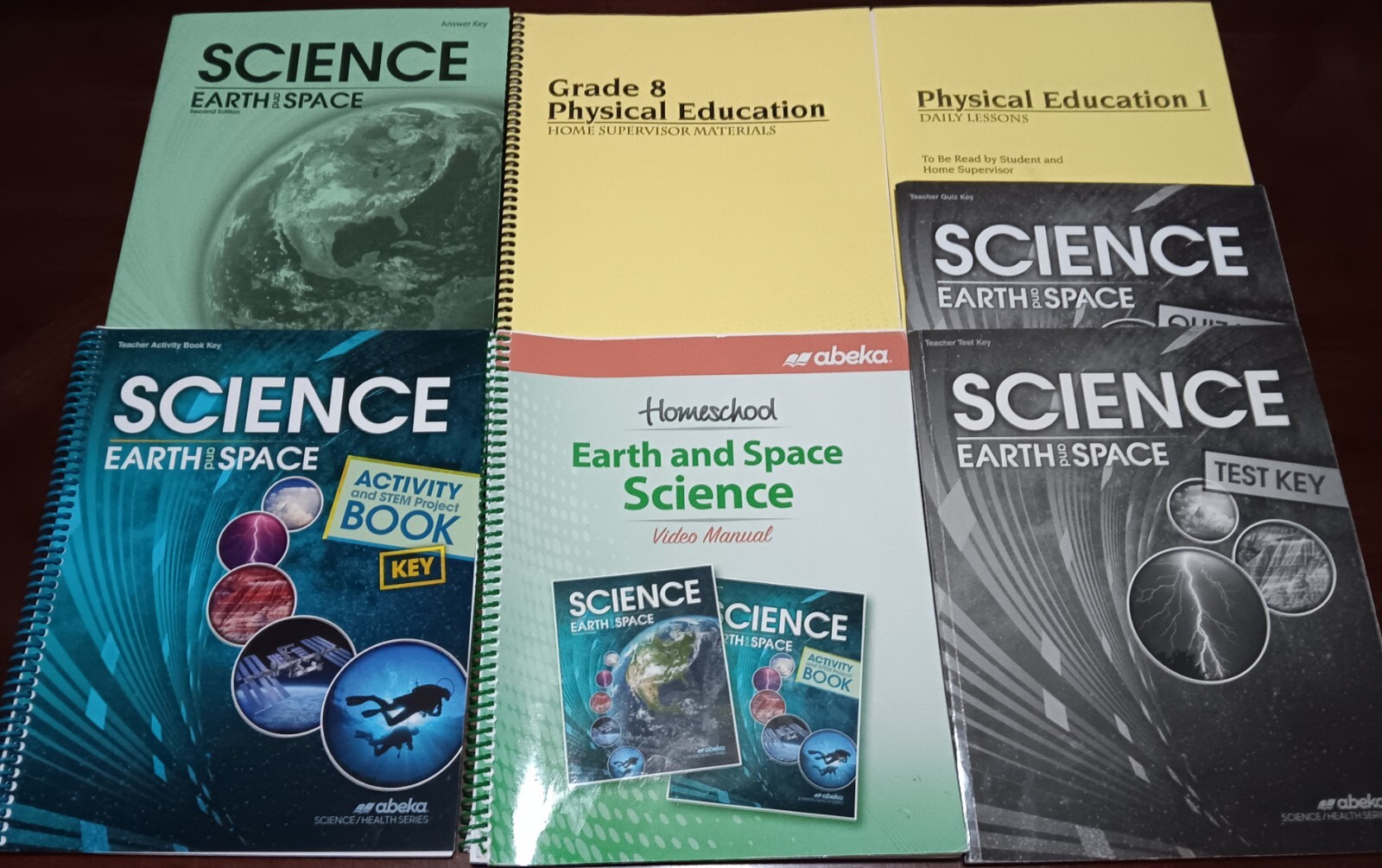 Abeka Grade 8 Science: Earth and Space Activity Book Teacher Test Quiz Key FB495