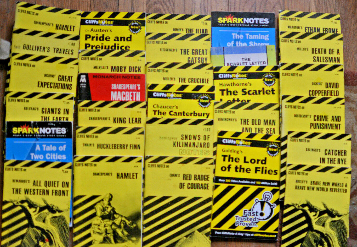 CHOICE OF 1 OF 26 TITLES – CLIFF / SPARK / MONARCH NOTES – EMAIL TITLE FROM LIST