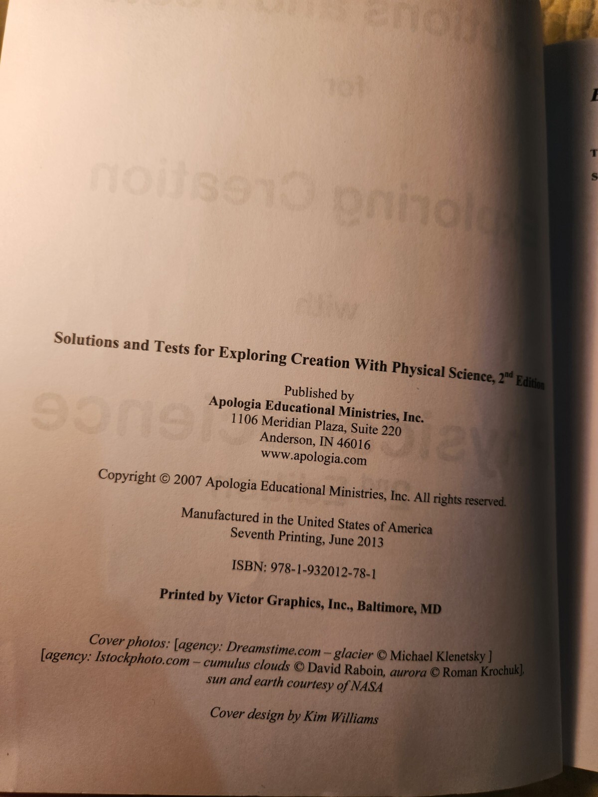 Exploring Creation with Physical Science 2nd Edition : Solutions and Tests