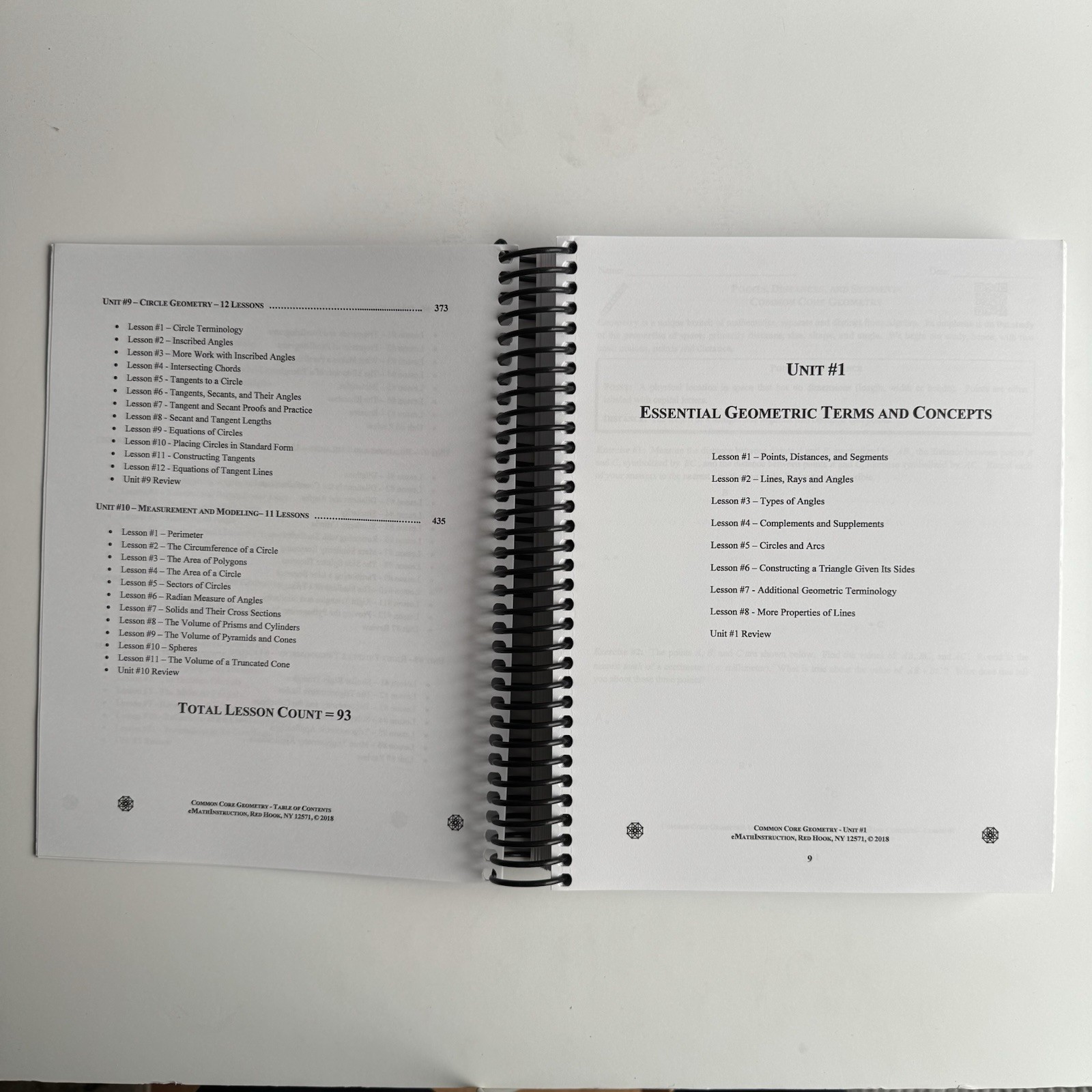 Common Core Geometry: Version 2.0 by Kirk Weiler – Spiral, 2018 – Never Used