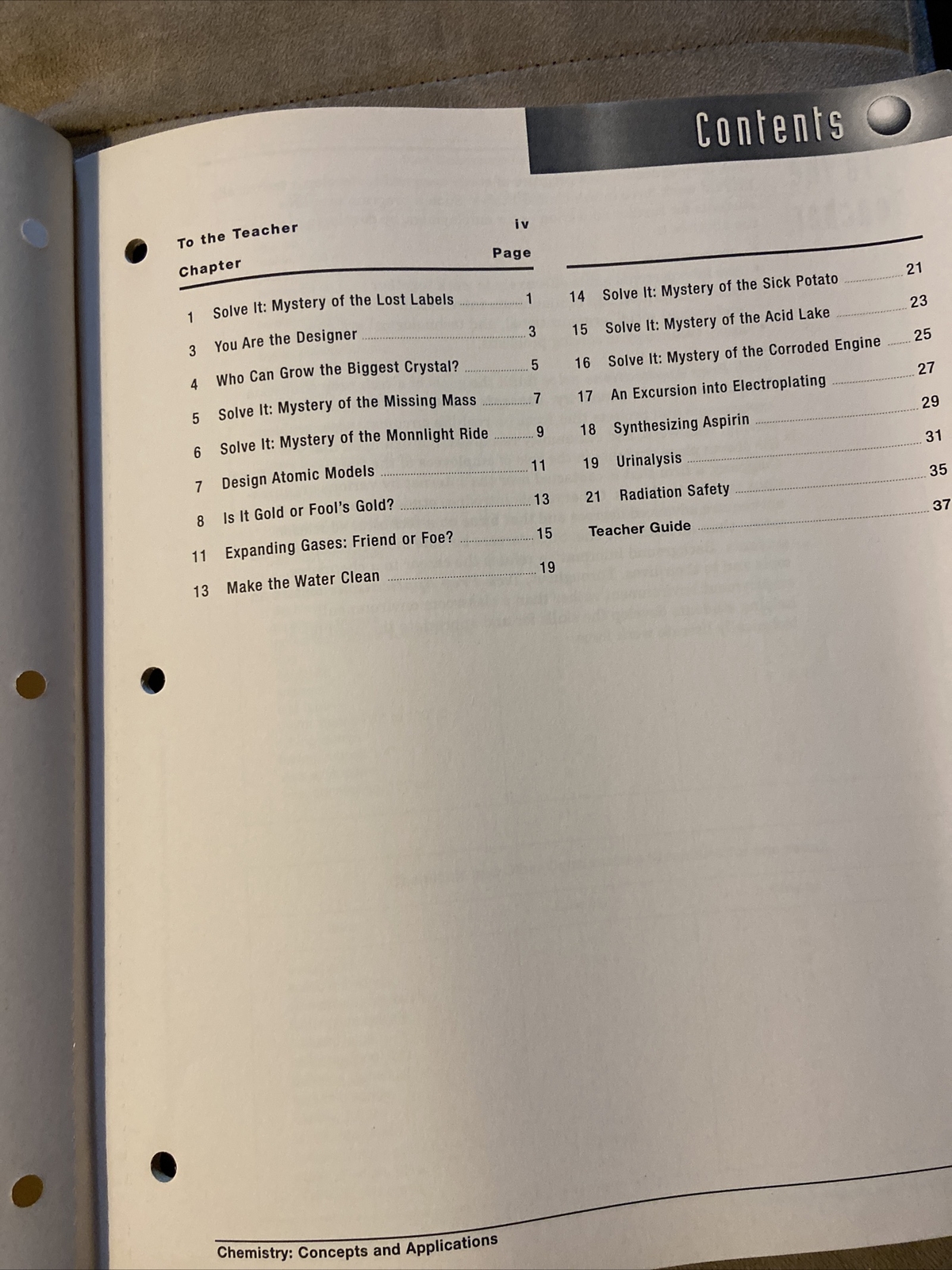 Chemistry Concepts And Applications Technology Prep Educational Material
