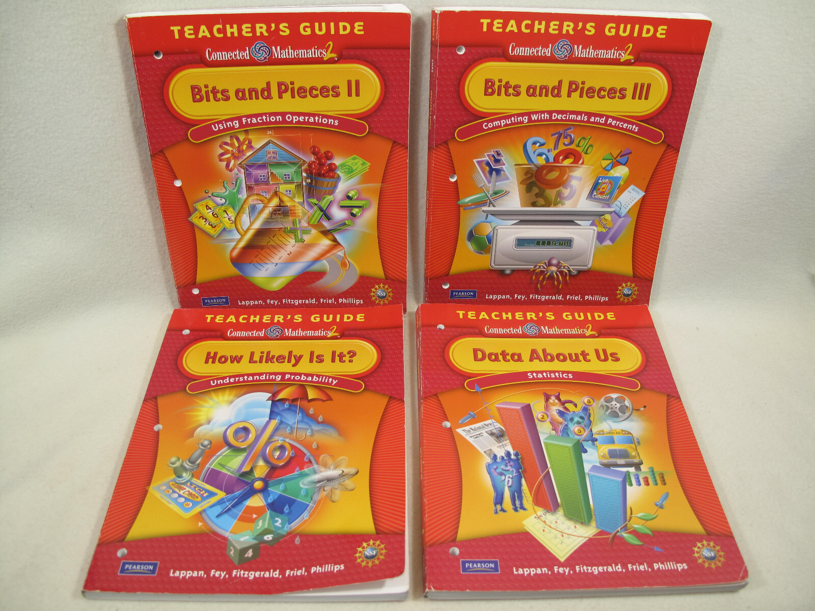 Lot of 4~Connected Mathematics 2~Teacher’s Guide-Paperback~Grade 6~Homeschool