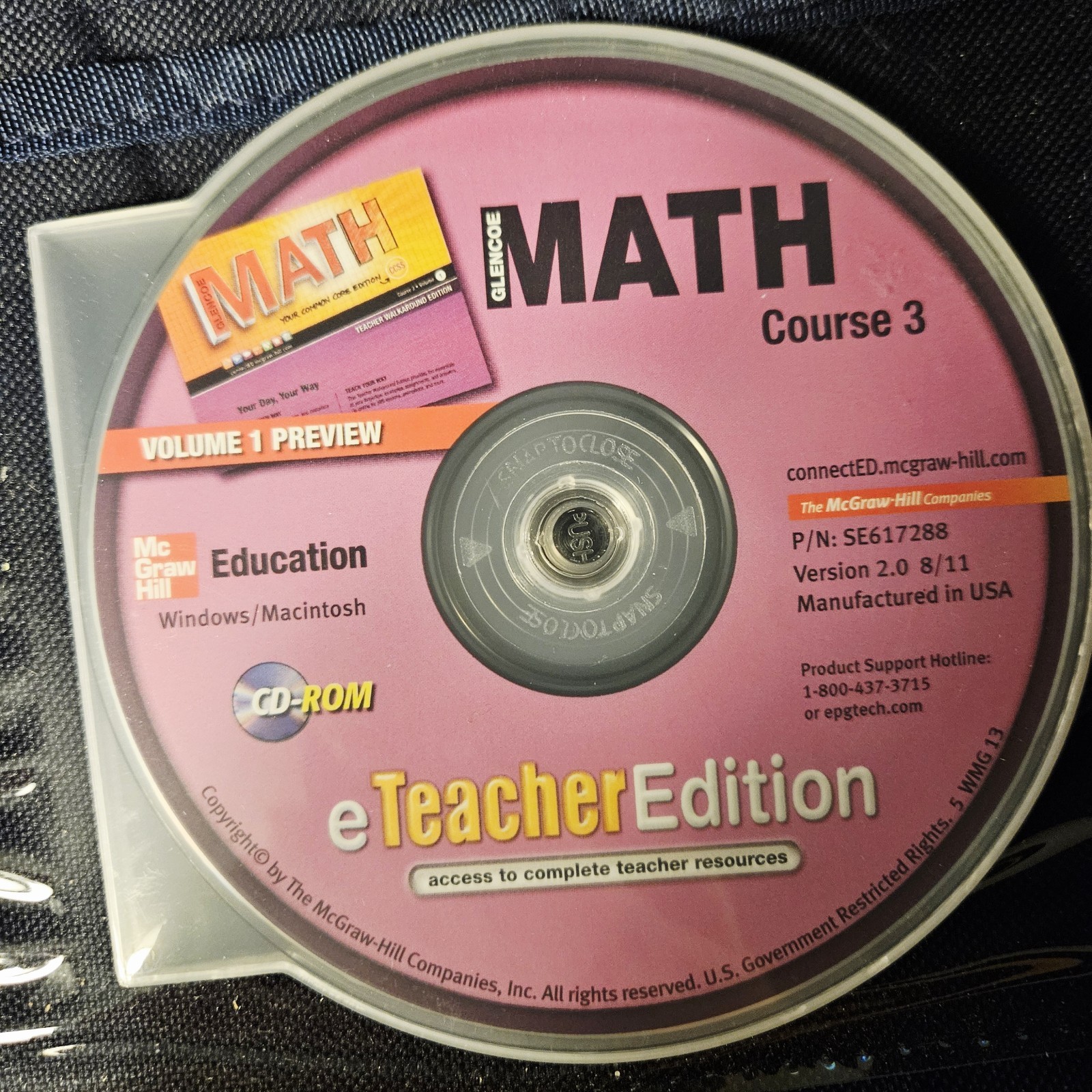 Glencoe Math Course 3 Common Core Sample Package Teacher 2012 McGraw Hill CCSS