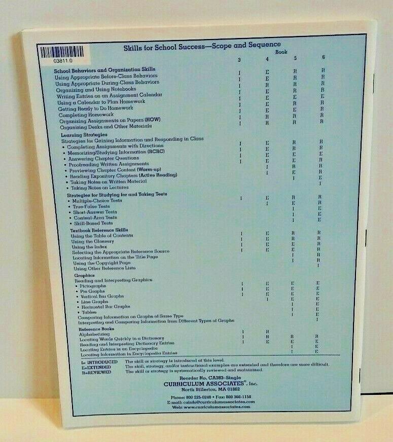 Essential Skills for School Success Math Reading Learning Strategies 3rd Grade 3