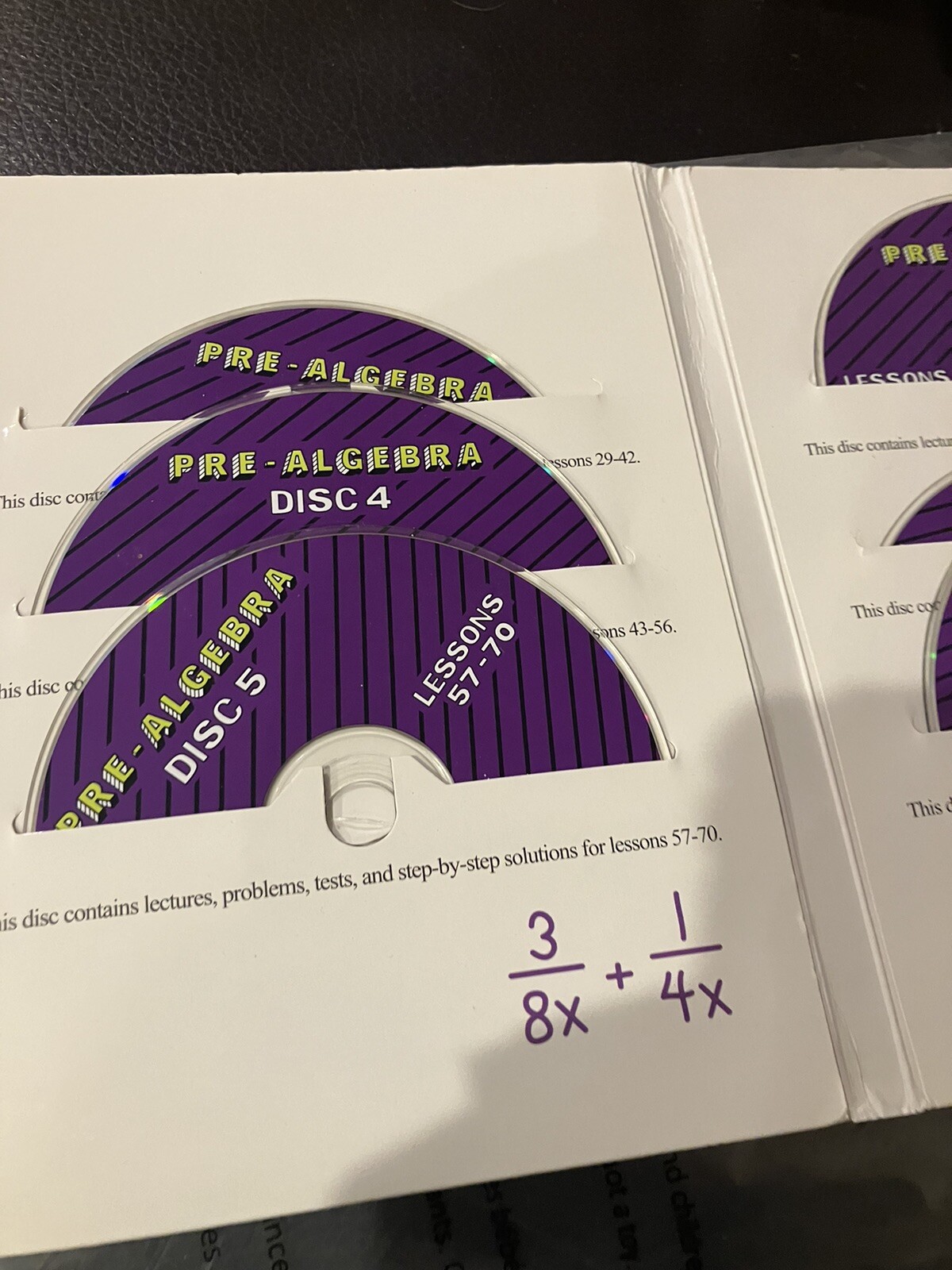 teaching textbooks pre algebra 2.0 REPLACEMENT DISKS 1-10 9 Total