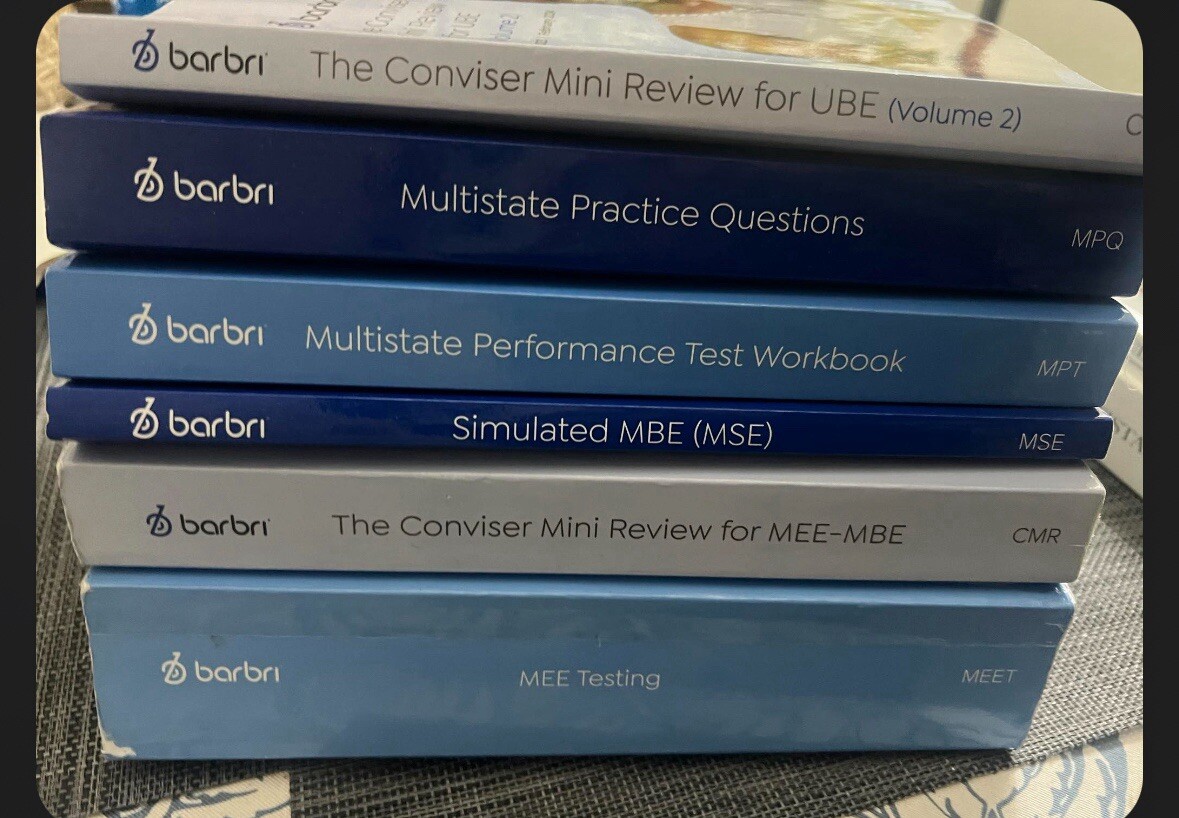 Barbri UBE Bar Review Set – MBE, MEE, MPT Books & Practice Tests