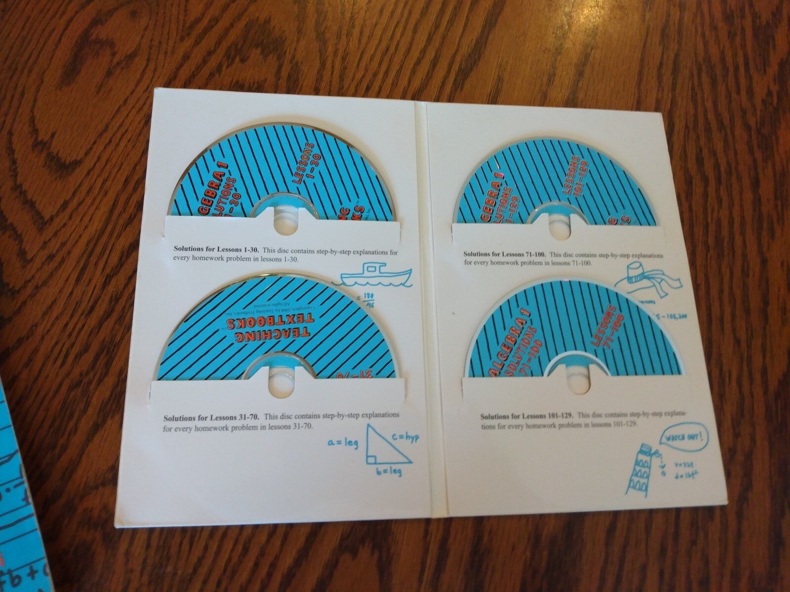 Teaching Textbooks -Algebra 1 Lecture Practice & Test Solutions CD’s, Answer Key