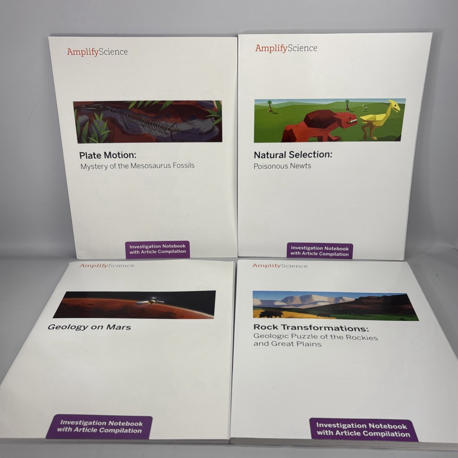 Amplify Science Grade 7 Workbook Set of 4 Books Natural Selection Geology Rock