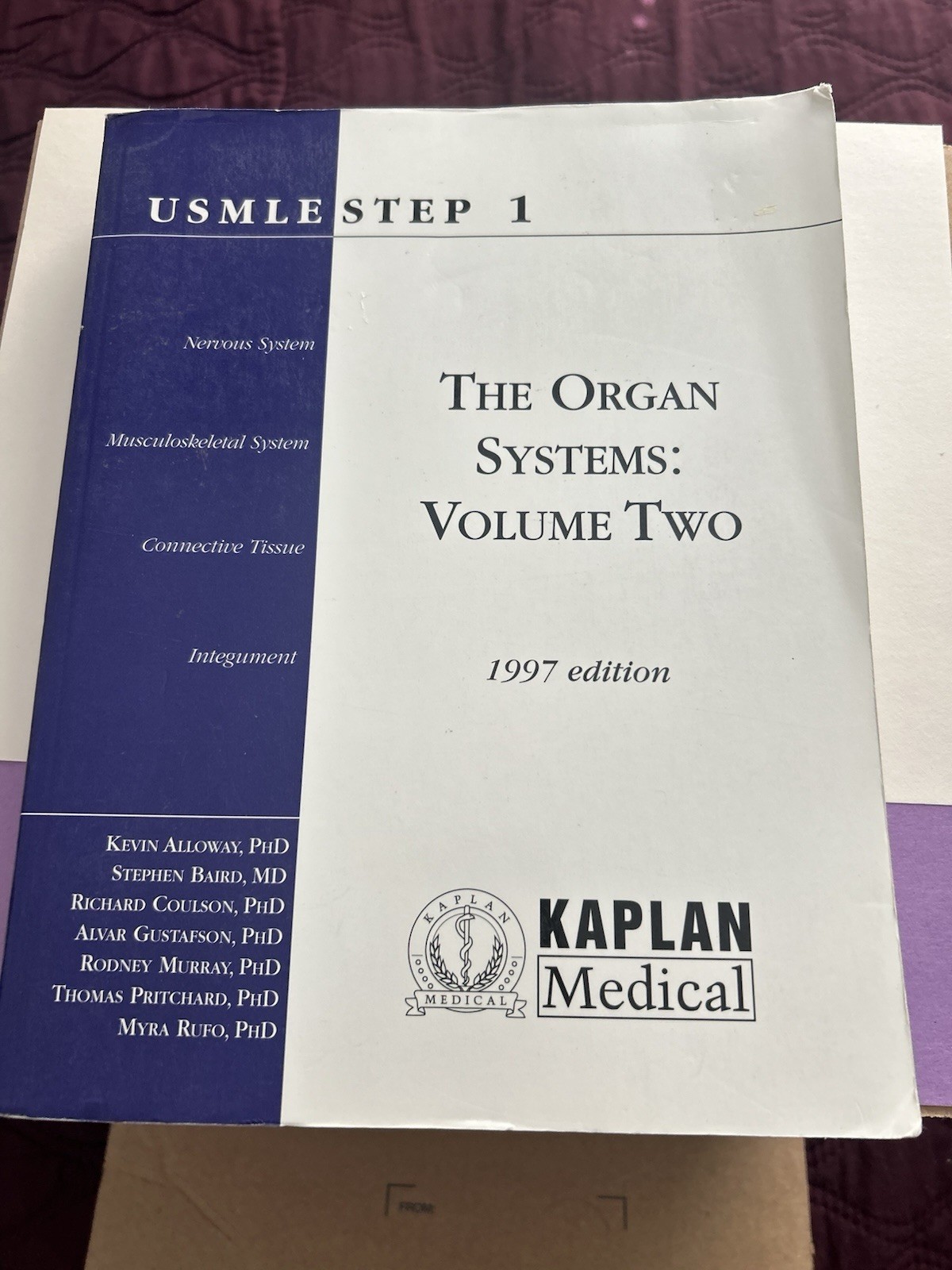 Kaplan Medical USMLE Step 1 The Organ Systems Vol Two 1997 Study Guide Book