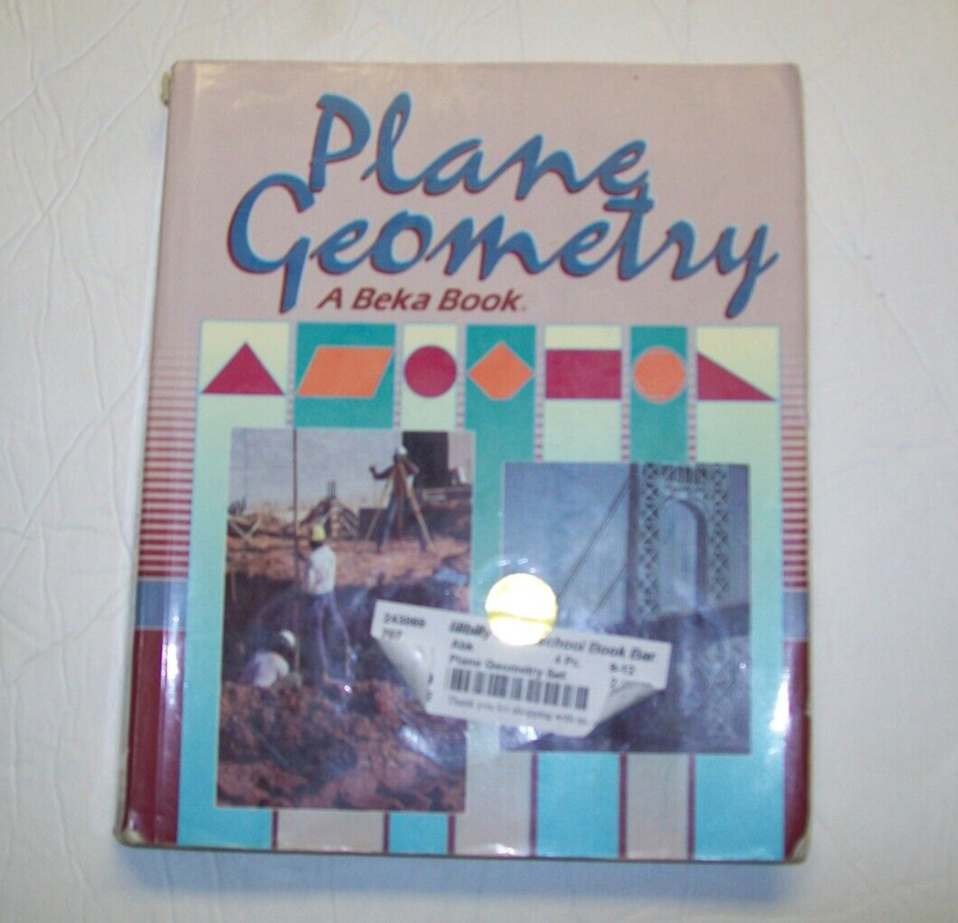 Abeka Plane Geometry High School complete 4 pc set- 1st edition-