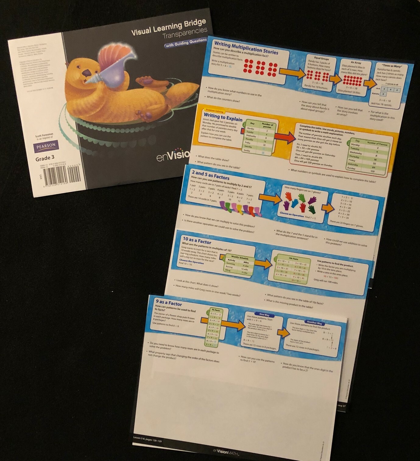 3rd – enVision Math VISUAL LEARNING BRIDGE TRANSPARENCIES with Guiding Questions
