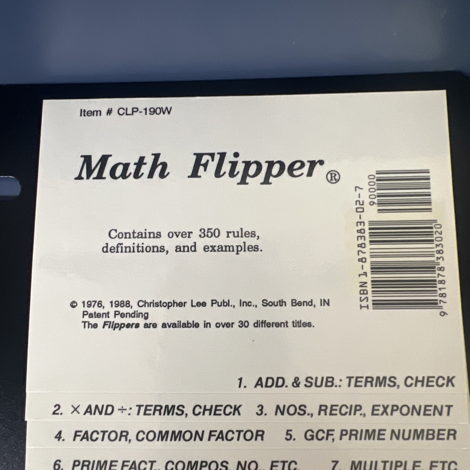 Basic Reference Math Flipper