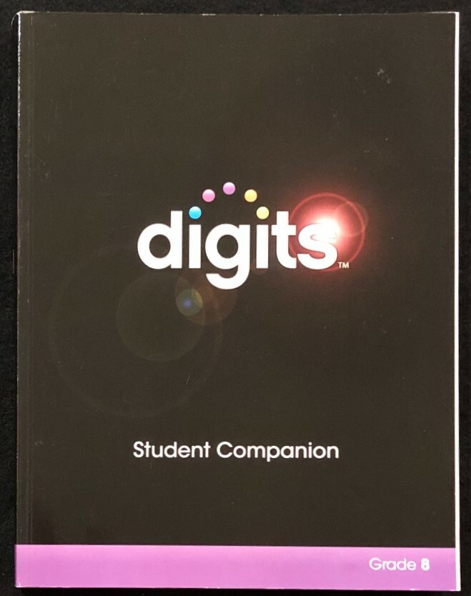 8th Grade – PEARSON DIGITS MATH – STUDENT COMPANION (2014, Paperback)