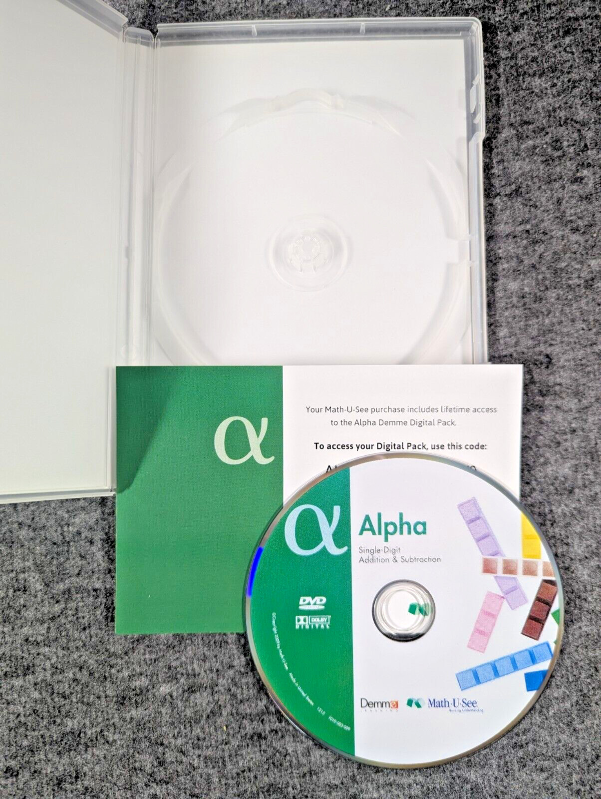 Math U See Alpha Single Digit Addition & Subtraction Home Schooling Manual & DVD