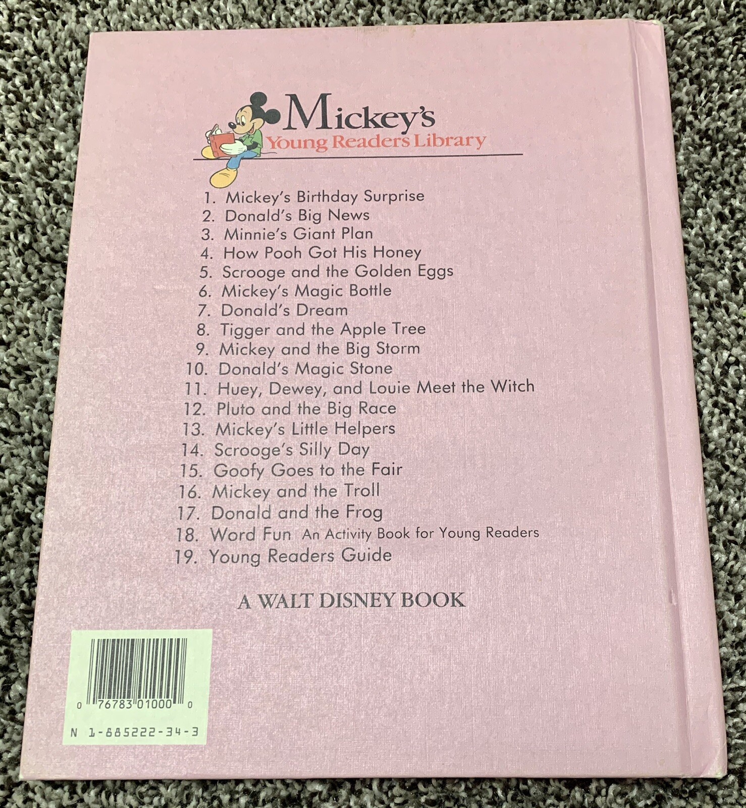 Mickey’s Young Reader Library Book Hardcover Mickey’s Birthday Surprise Vol 1