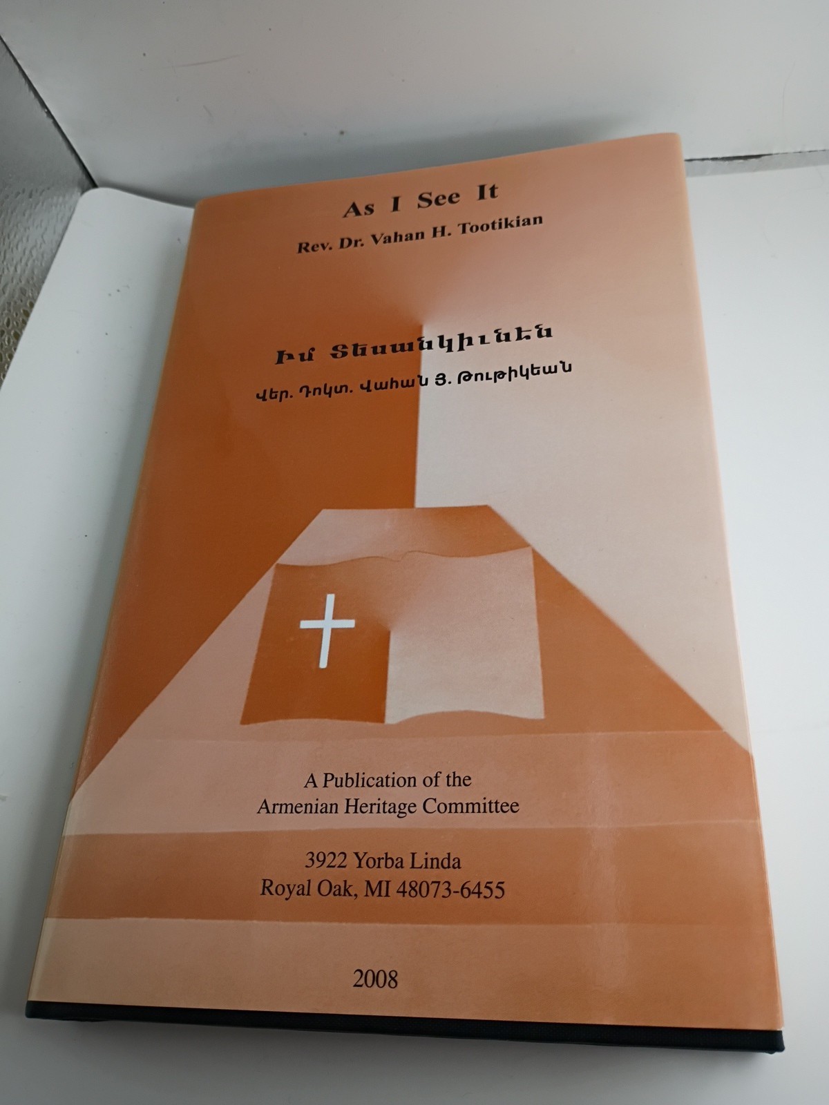 AS I SEE IT, Vahan Tootikian, 2009 HC&DJ. Inscribed