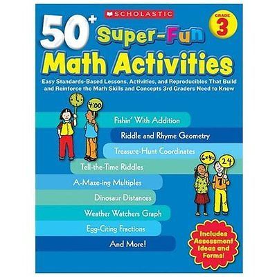 50+ Super-Fun Math Activities: Grade 3 by Carolyn Ford Brunetto (2010, Trade…
